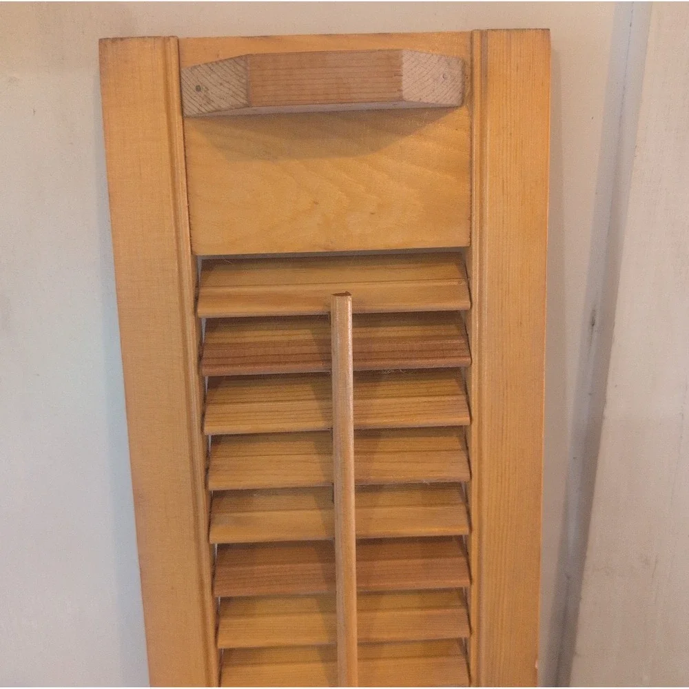 Vintage Wooden Louvered Wall Panel 20